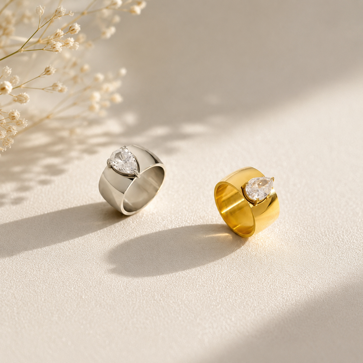 Pearlight Zircon Band Ring