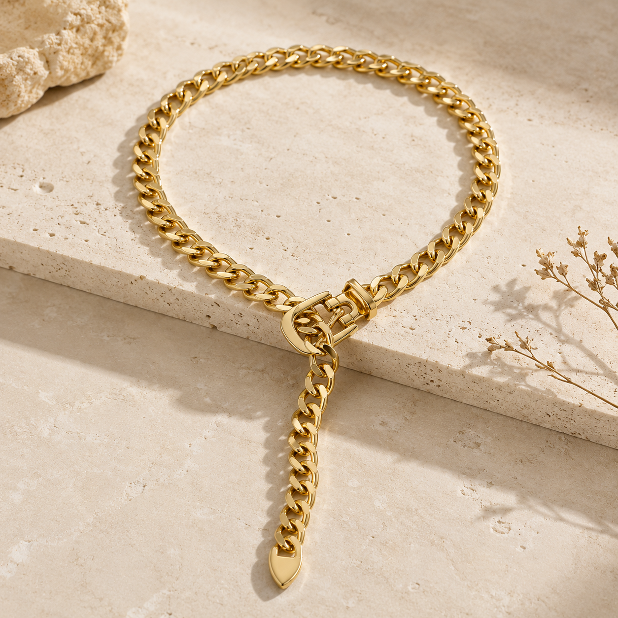 Titan Luxe Drop Necklace