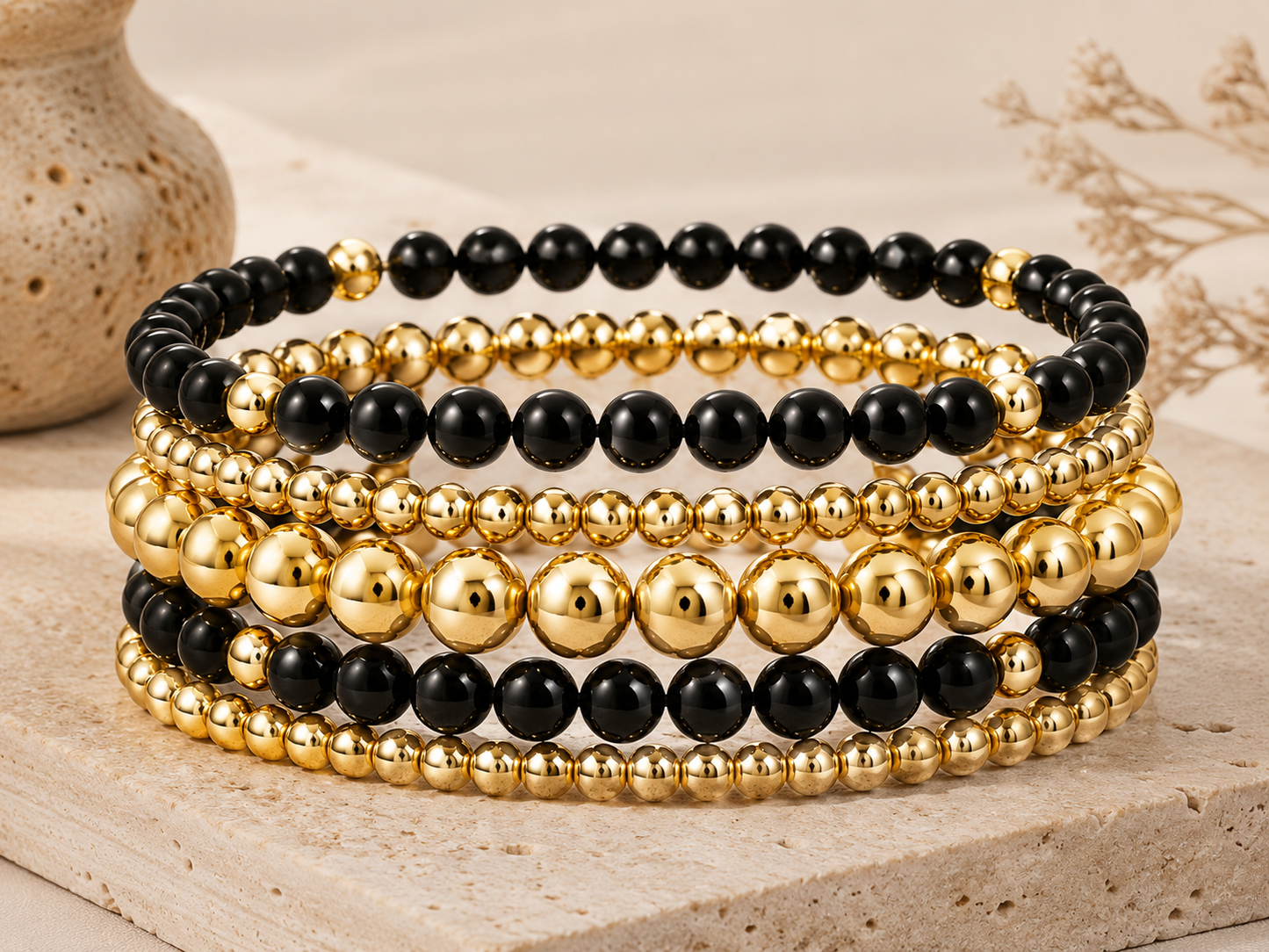 Golden Harmony Bracelet Stack