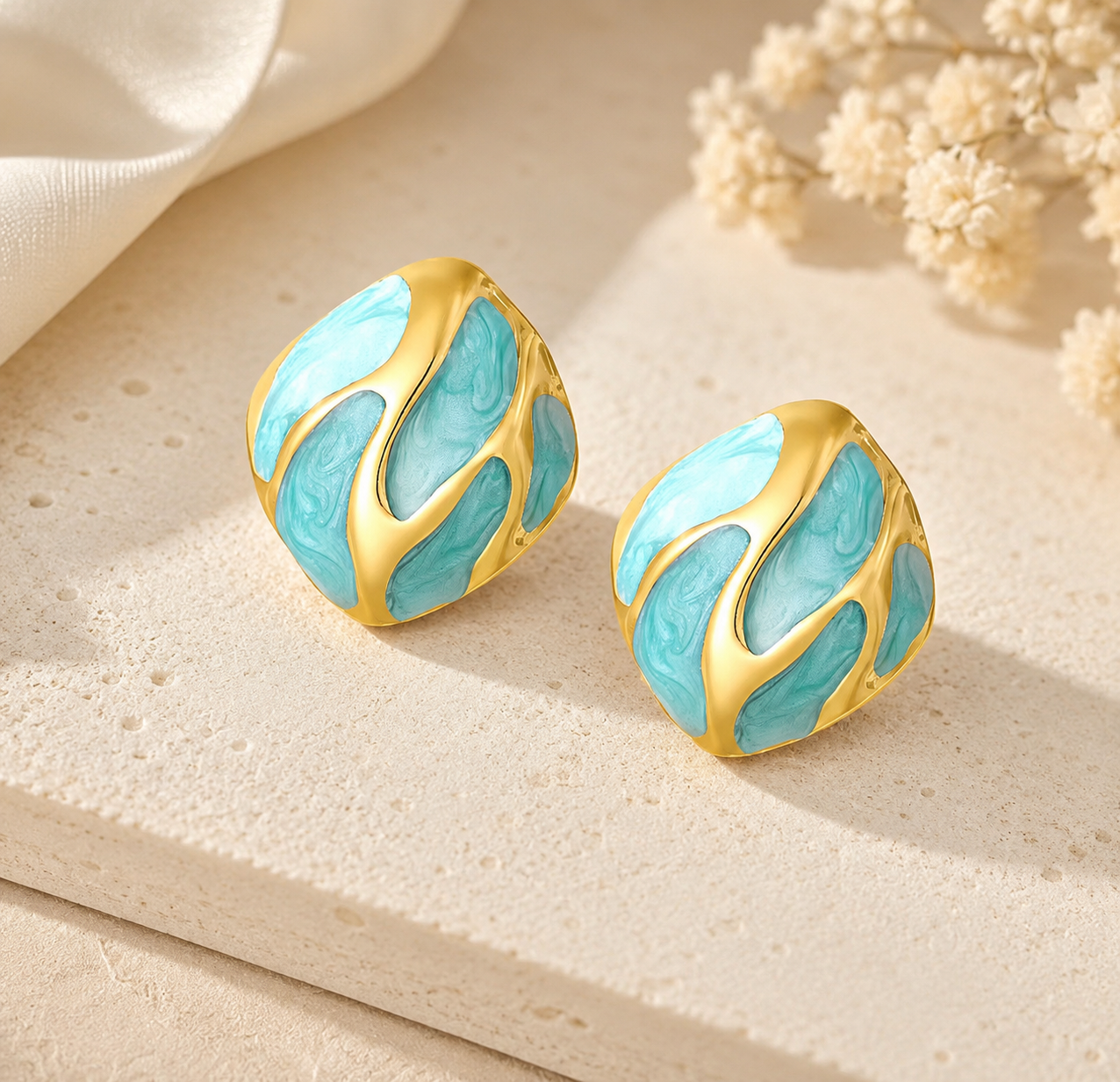 Tidal Serenity Stud Earrings