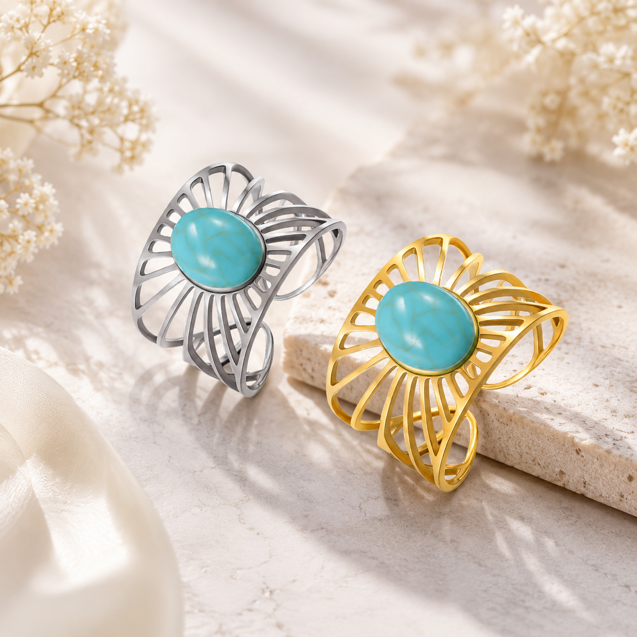 Turquoise Sunburst Ring