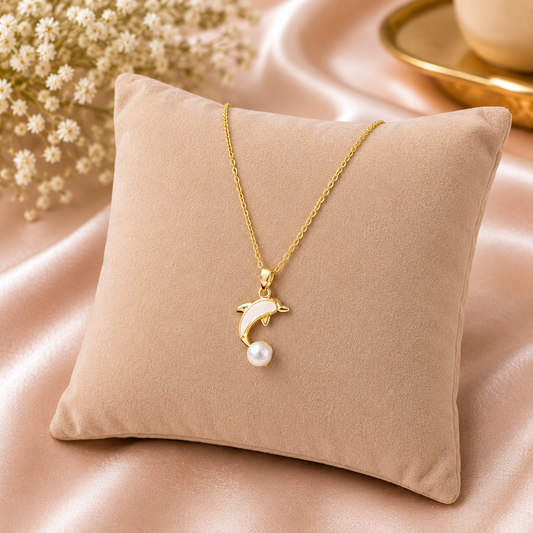 Pearl Tide Dolphin Necklace