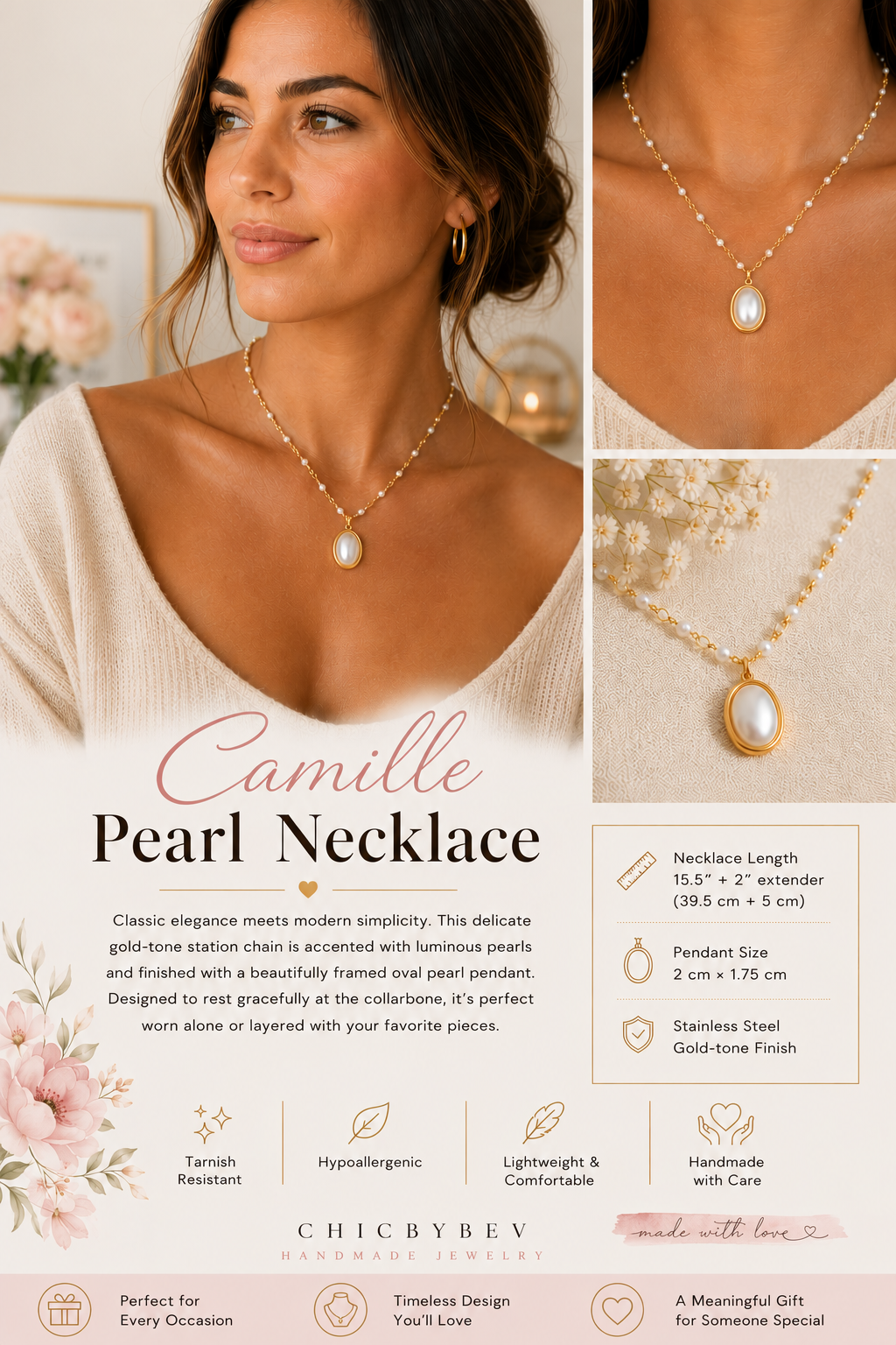 Camille Pearl Necklace